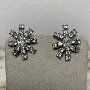 Vintage diamond colored starburst earrings